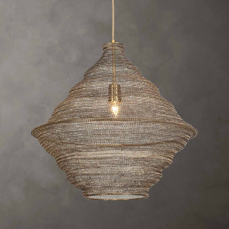 Uttermost Sigh Woven Brass 1 Light Pendant - N/A