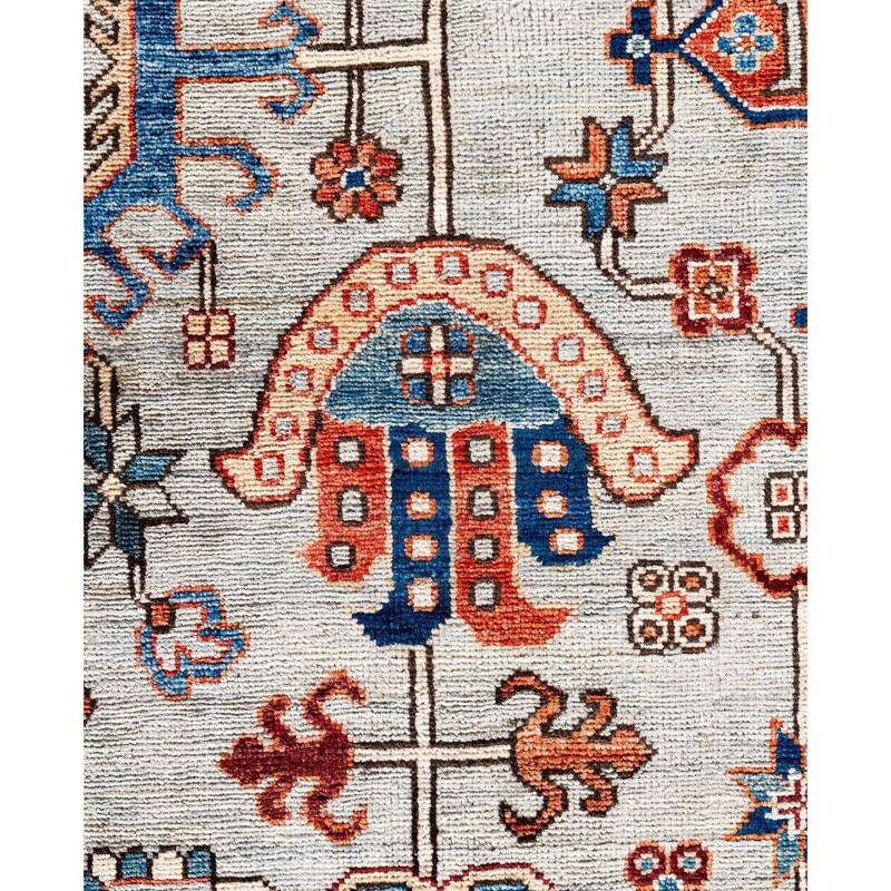 Serapi One-of-a-Kind Hand-Knotted Area Rug - Gray - 9' 1" x 12' 0"