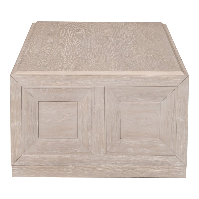 Furniture of America Durem Modern Classic 2-Piece Solid Wood Mobile Coffee Table Set with Storage