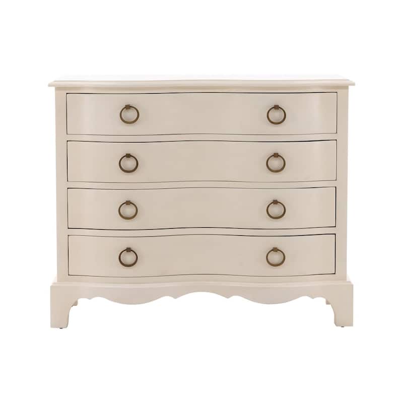 Furniture Classics Ariel Cream Mahogany Four-Drawer Storage Chest