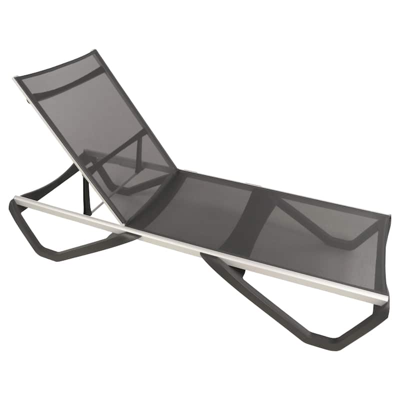 Furnish Theory Seabreeze Deck Patio Sunlounger Sun Lounger Lounge Chair Sling Chaise Lounger (Various Frame & Mesh Colors)