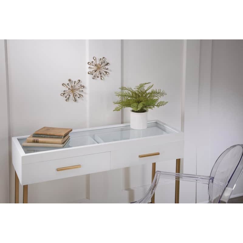 2 Piece Starburst Metal/Clear Beads Wall Art