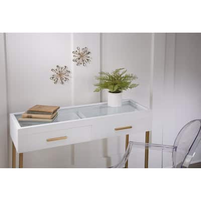 2 Piece Starburst Metal/Clear Beads Wall Art