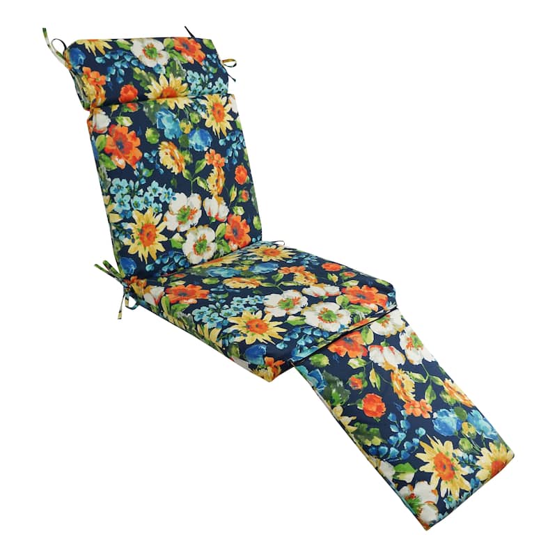 Blazing Needles Steamer Deck Outdoor Lounger Cushion - 72 x 20