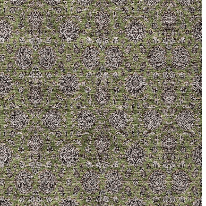 HomeRoots Floral Transitional Rectangle Outdoor Rug