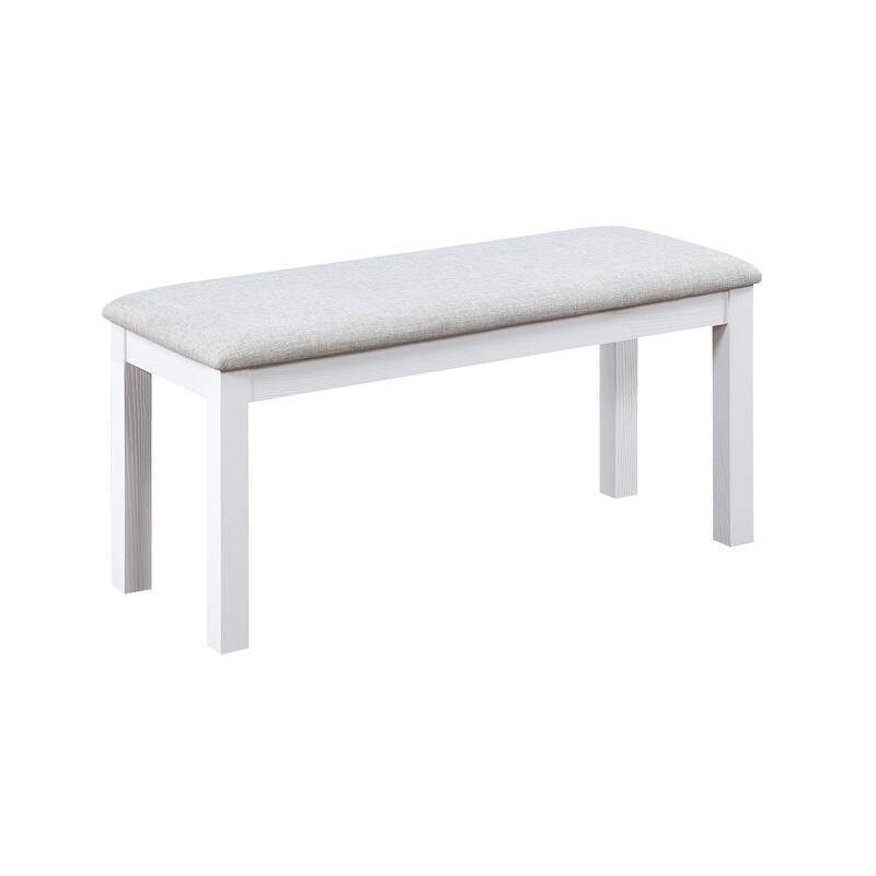 6 Piece Dining Table Set for 6, Modern Rectangular Kitchen Table Set with 4 Upholstered Chairs and Bench, for Kitchen