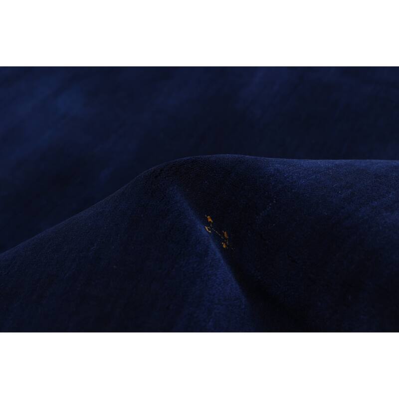 ECARPETGALLERY Hand Loomed Kashkuli Gabbeh Navy Wool Rug - 5'3 x 7'7