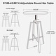preview thumbnail 10 of 50, Glitzhome Modern 3-Piece Adjustable Bar Table Faux Leather Stool Pub Sets