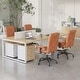 preview thumbnail 6 of 16, Pu Leather Home Office Desk Chair, Adjustable Desk Chair Office Chair Computer Chair Ergonomic Mid Back with 360°Swivel