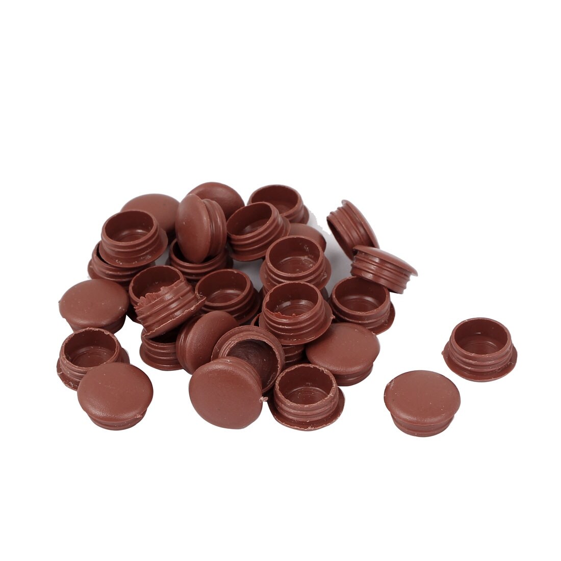 Shop 30pcs Brown Plastic Plug Furniture Cap Screw Cover For 14mm