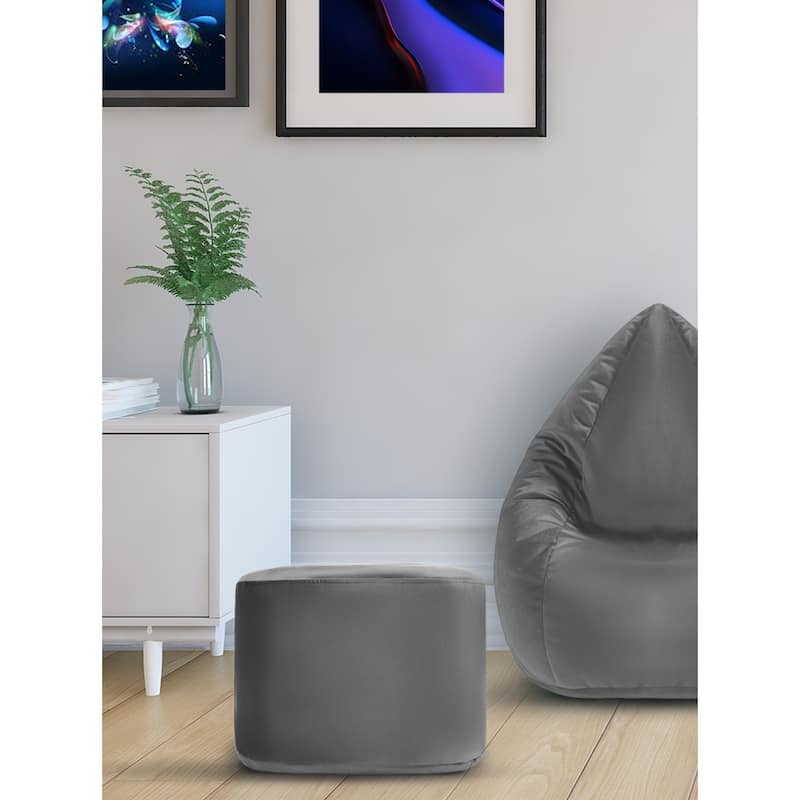 Gouchee Home Belgique Velvet Pouf Ottoman