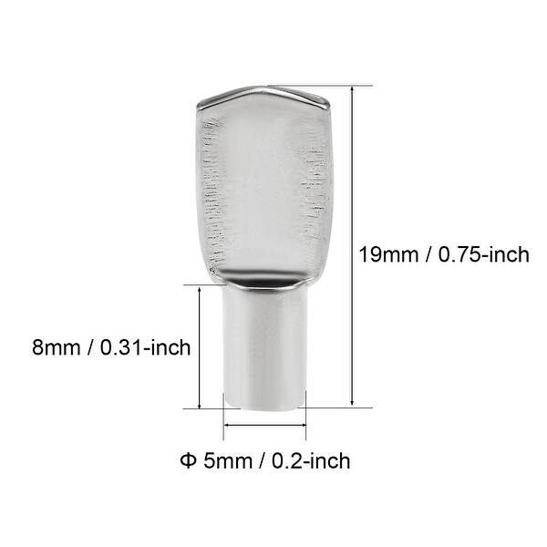 Shelf Bracket Pegs 5x19mm Nickel Plated Flat Spoon Holder Support Pins