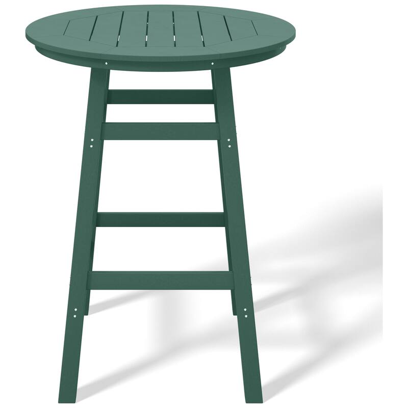 Polytrends Laguna Hdpe All Weather Outdoor Patio 35" Round Bar Table