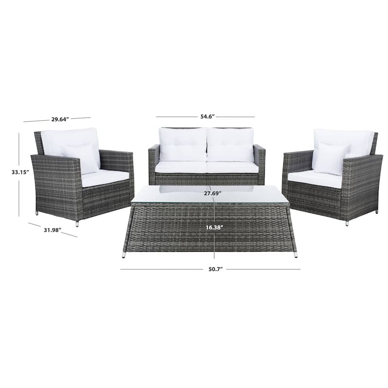 SAFAVIEH Outdoor Living Lorma 4-Piece Patio Set.