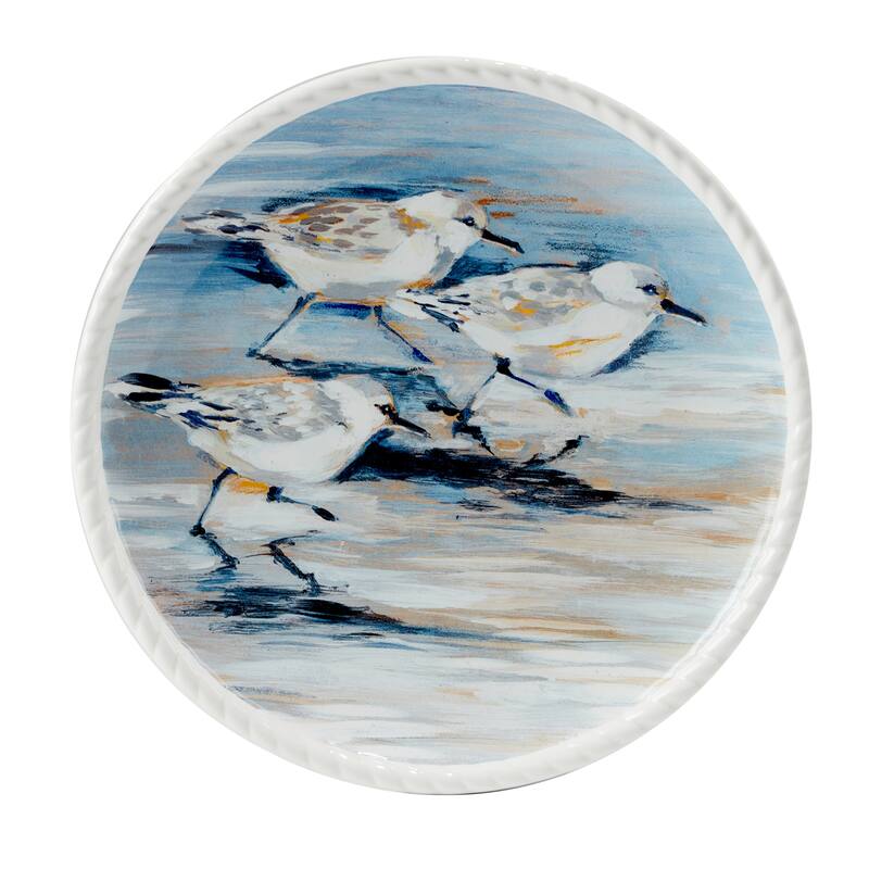 Certified International Shorebirds 8.5" Salad/Dessert Plates, Set of 4 - 8.5" x 8.5"