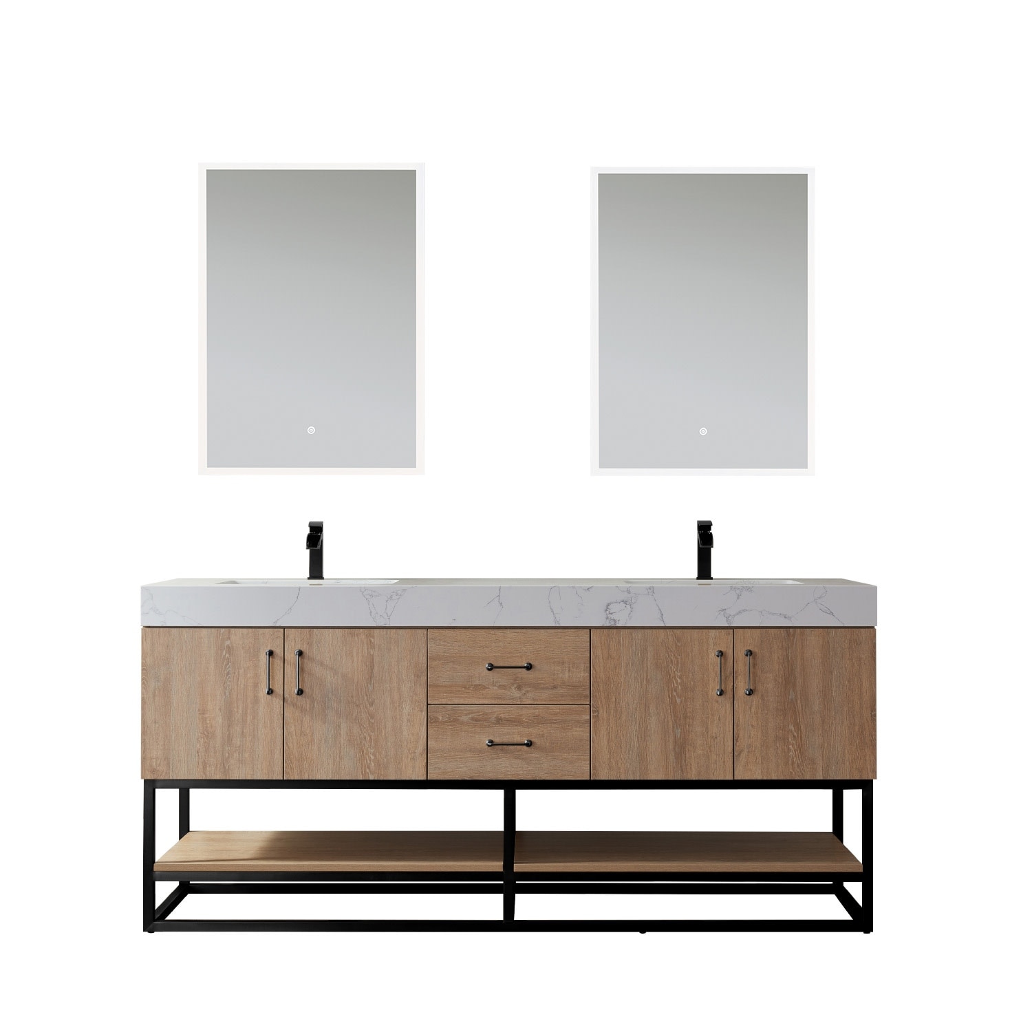Miseno MV789072B Alistair 72" Free Standing Double Basin Vanity Set