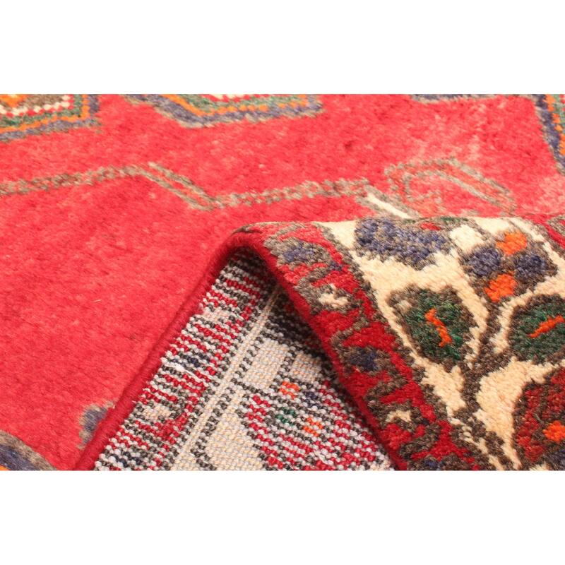 ECARPETGALLERY Hand-knotted Andelz Red Wool Rug - 4'0 x 7'1