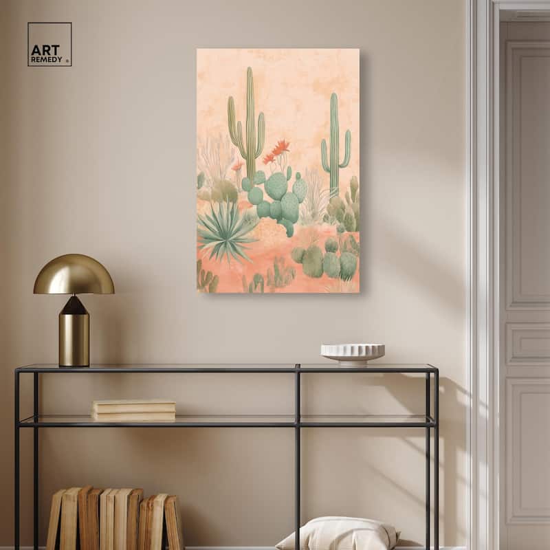 Cactus Ballet Canvas by Art Remedy, Gallery Wrapped