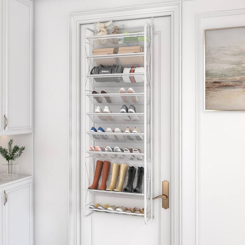 10 Tier Over The Door Shoe Organizer
