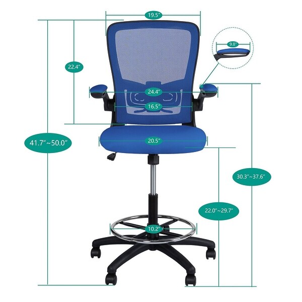 Serena Ergonomic Mesh Drafting Chair - Adjustable