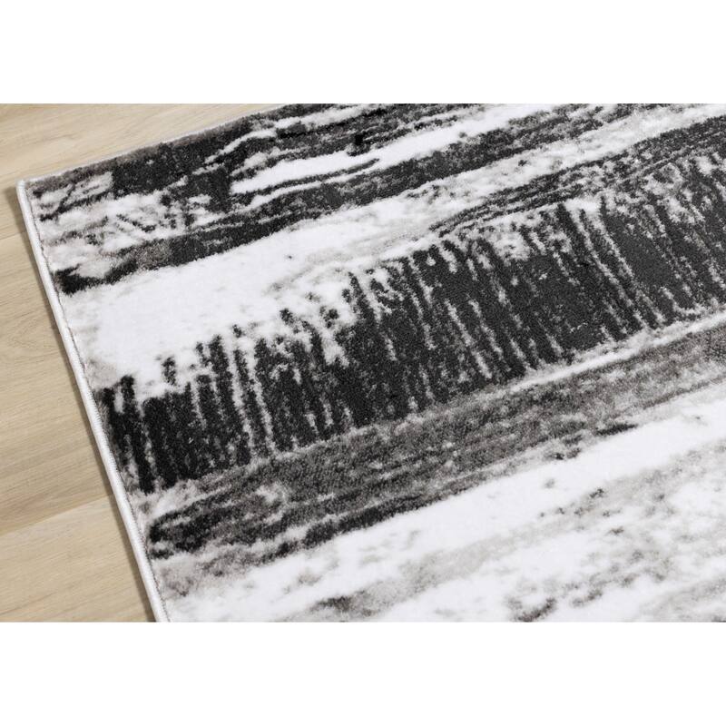 Perry Collection - Grey/White Modern Rug