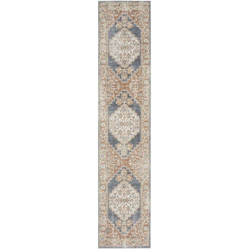 Sawes Power Loomed Distressed Area Rug By HomeRoots - 96' X '26' X '0.25