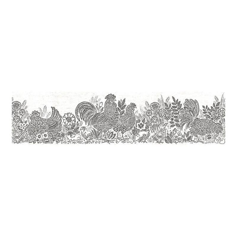 Chesapeake Parton Black Chicken Border - 6 x 180 x 0.025