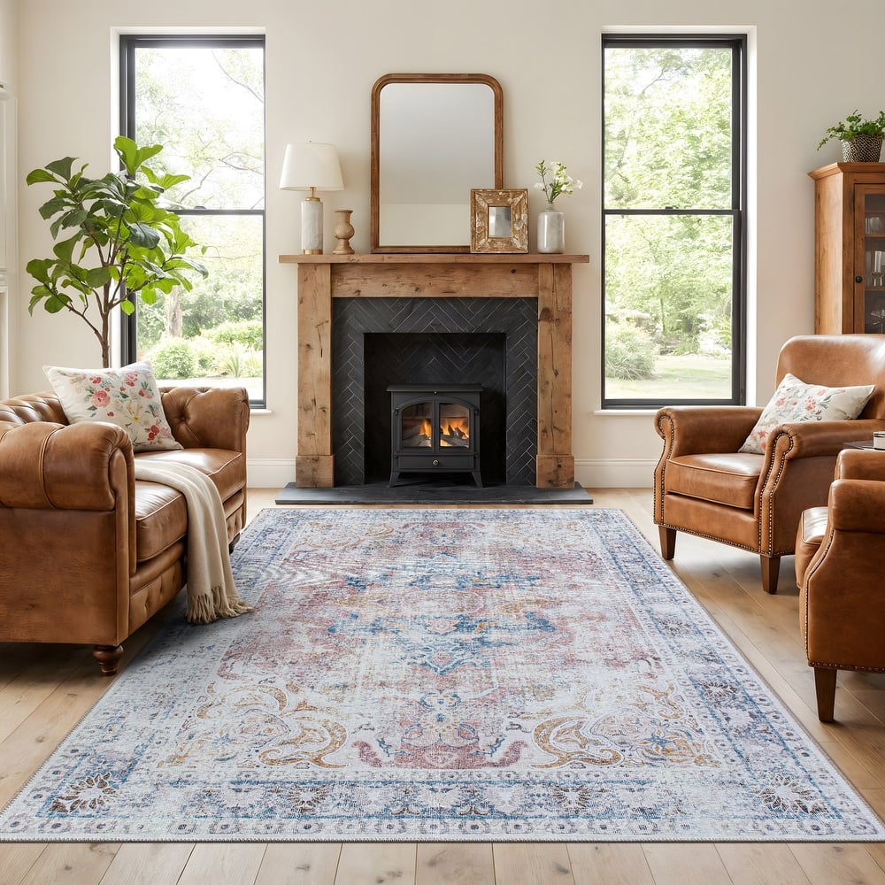 World Rug Gallery Bohemian Oriental Washable Area Rug