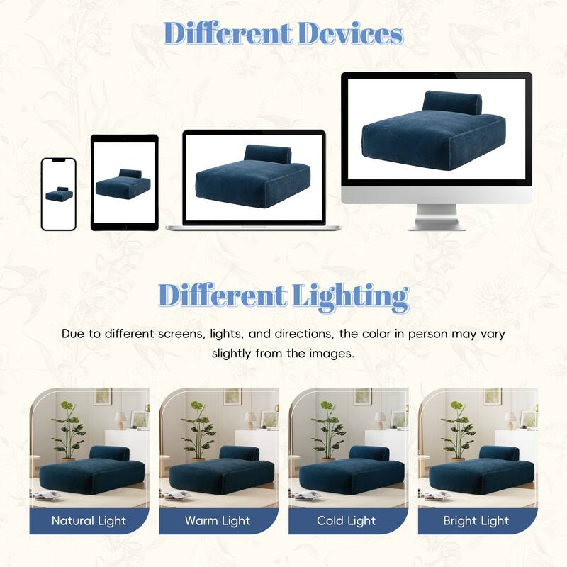 72" Oversized Sofa Bed, Dark Blue, No Assembly, Living Room