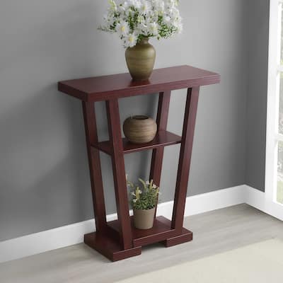 Convenience Concepts Newport V Console Table with Shelves