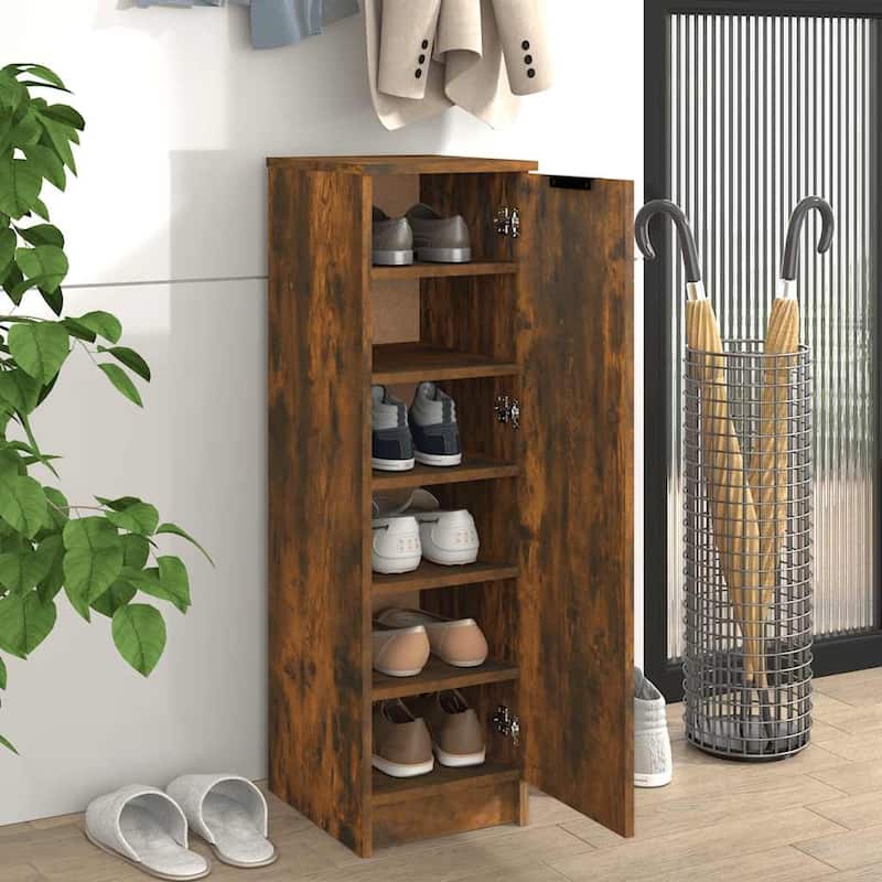 vidaXL Shoe Cabinet Engineered Wood Medium Shoe Cabinet - 13.8 x 11.8 x 39.4 in