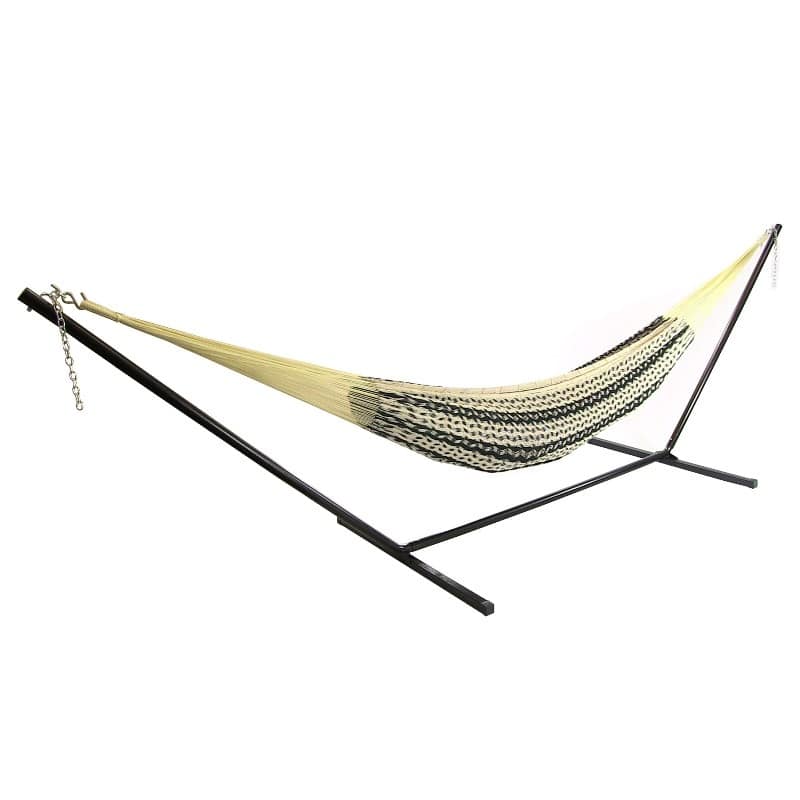 Sunnydaze XXL Thick Cord Mayan Hammock & Hammock Stand