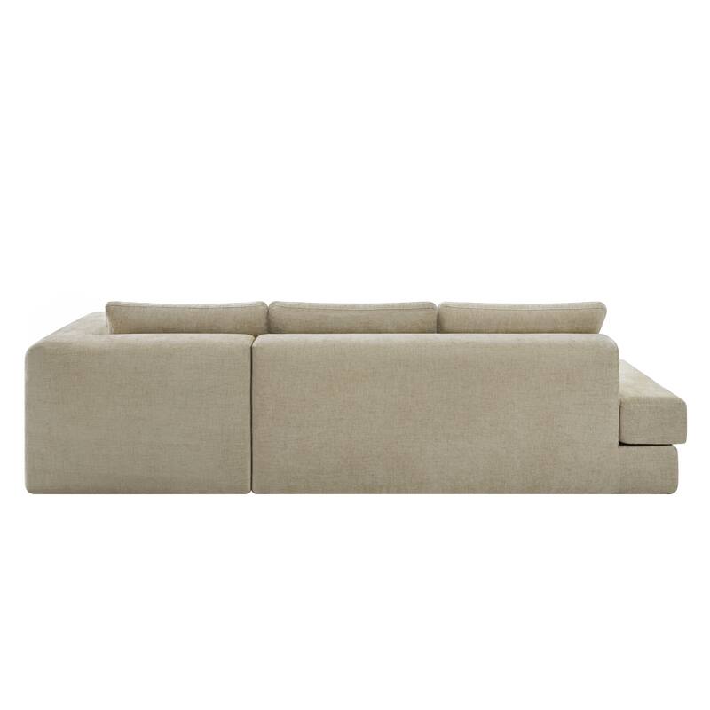 Christopher Knight Home - American Design Chenille 113" Modular Sectional Sofa with Double Layer Cushions