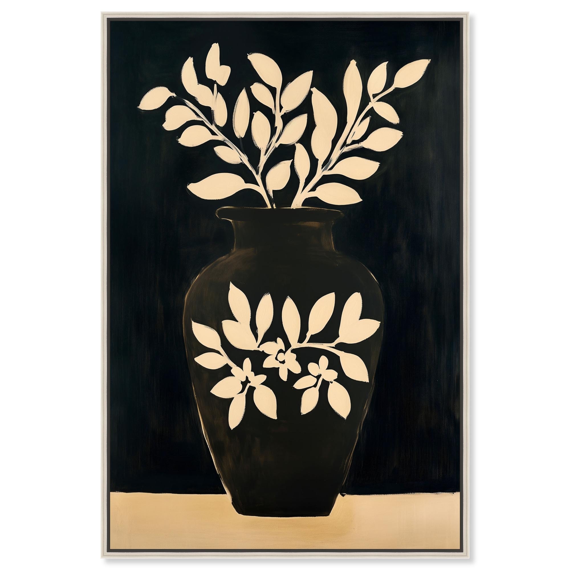 Vase In Bloom Farmhouse Wall Decor Canvas Print by Art Remedy