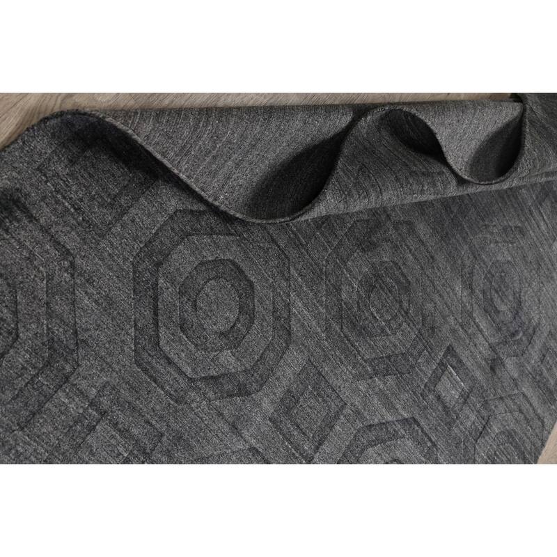 Geometric Oriental Modern Gabbeh Wool Area Rug Handmade Carpet - 4'11" x 7'8"