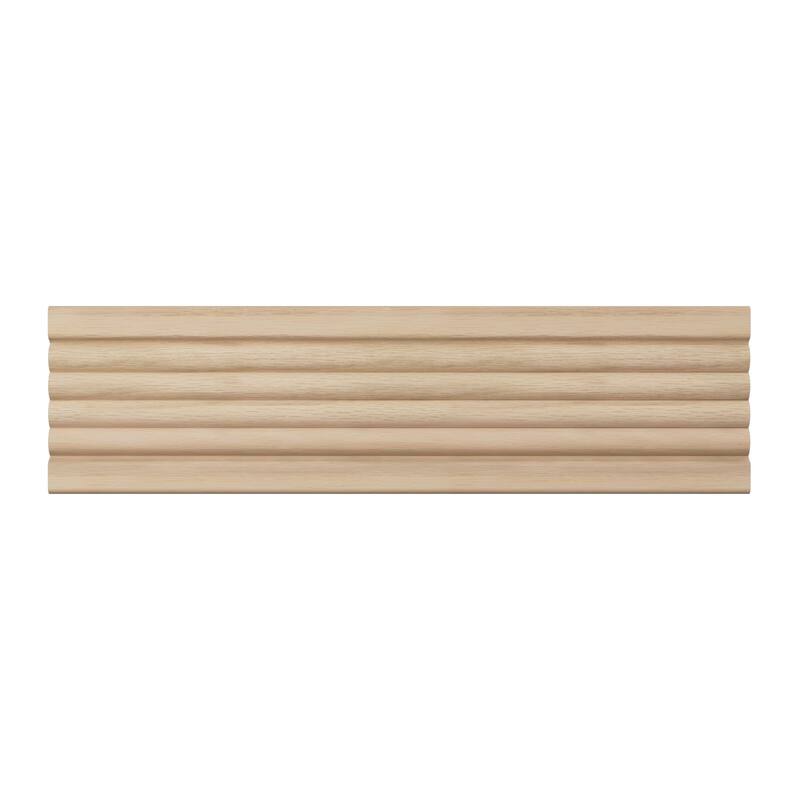 WM338: 9/16-in D x 3-3/8-in W x 96-in L Americraft Solid Hardwood Stain Grade Fluted or Reeded Reversible Moulding