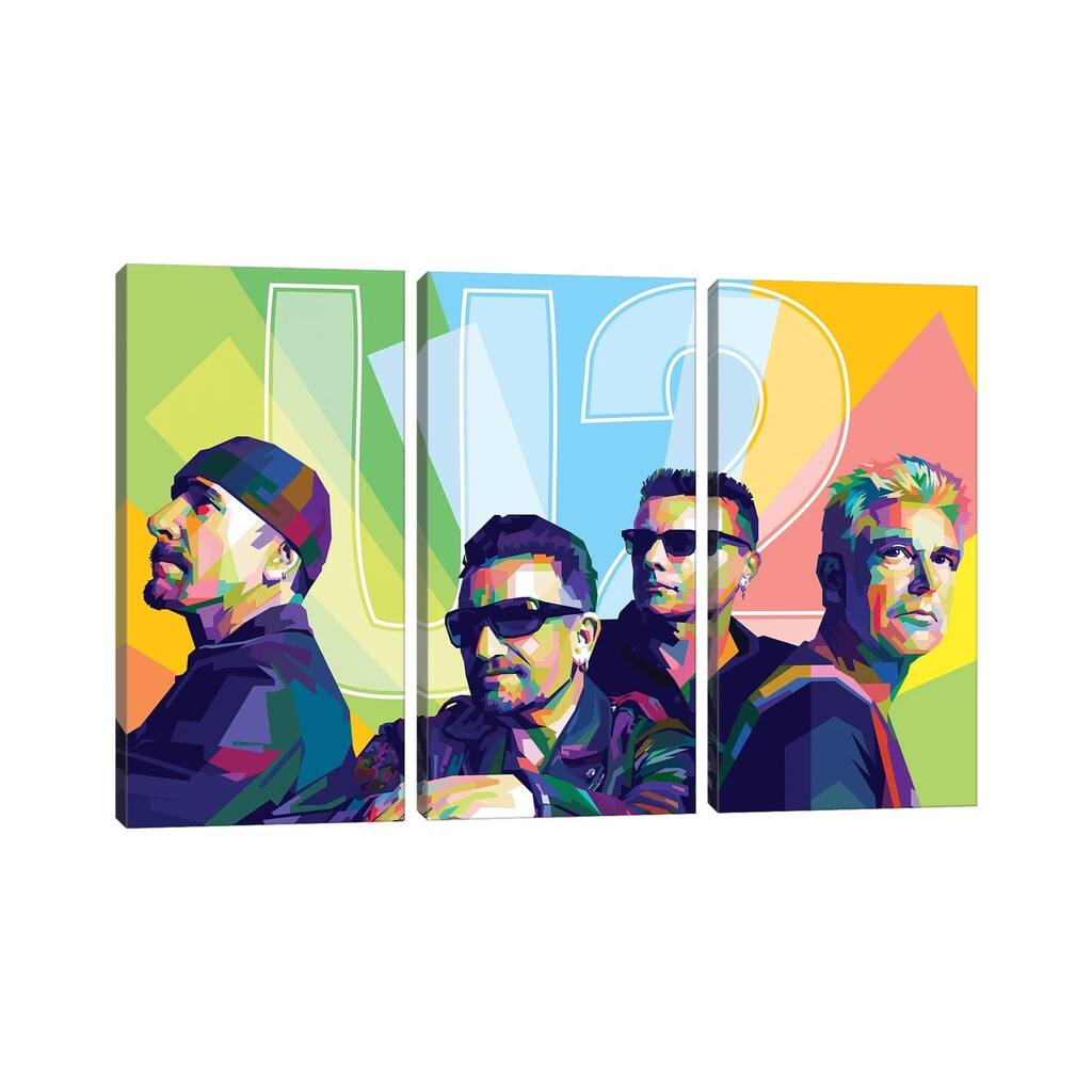 iCanvas "U2" by Dayat Banggai 3-Piece Canvas Wall Art Set