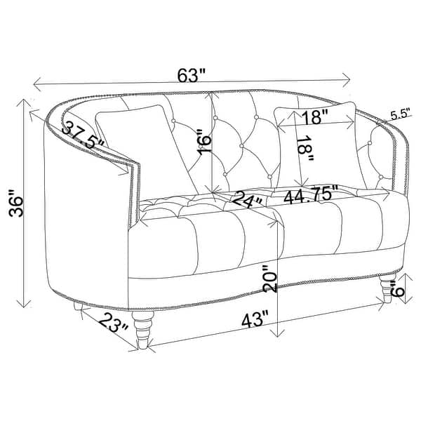Avonlea Grey 3piece Upholstered Tufted Living Room Set On Sale Bed