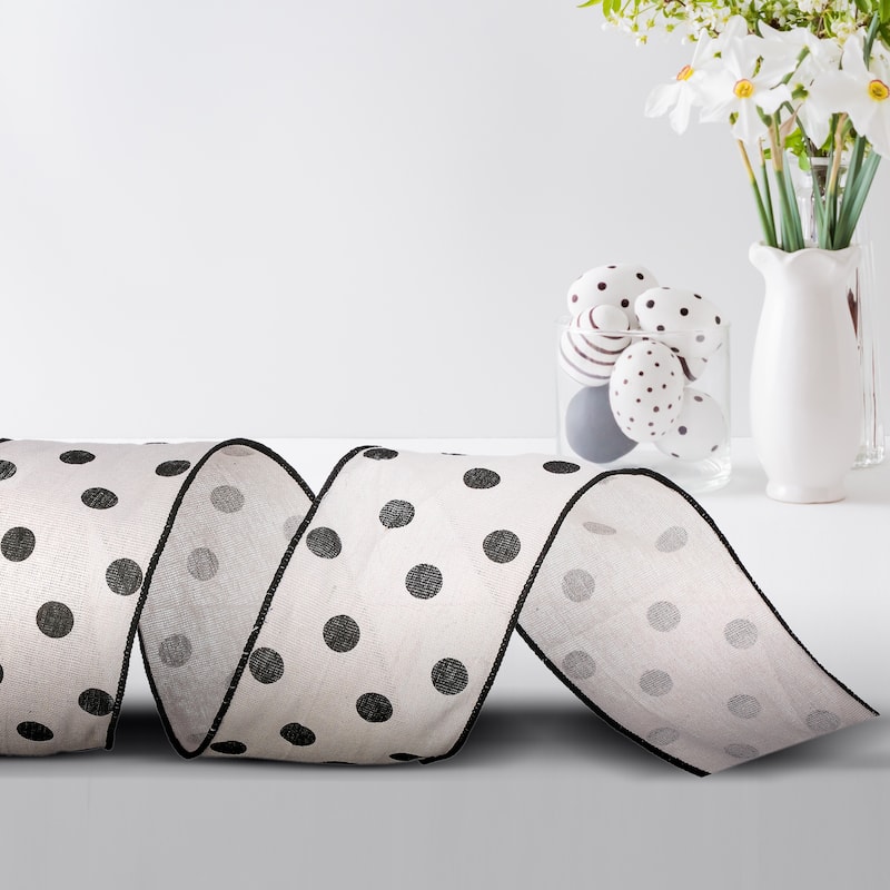 4" X 10Y Polkadot Ribbon