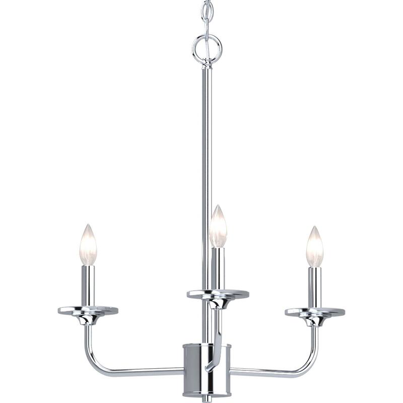 Volume Lighting Aria 3 Light 21" Wide Taper Candle Chandelier - Polished Nickel