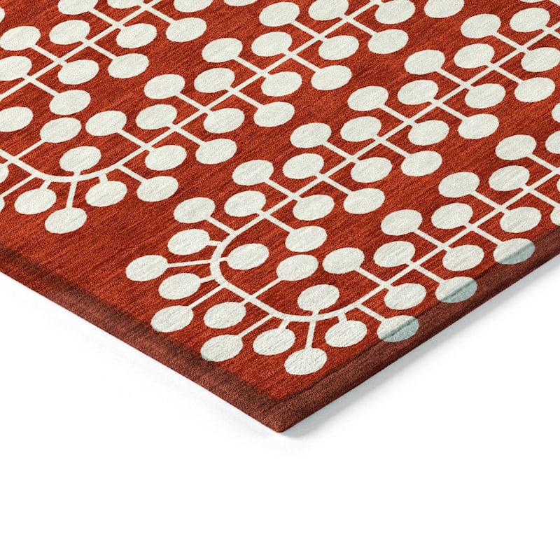 Machine Washable Indoor/ Outdoor Modern Ailey Chantille Rug