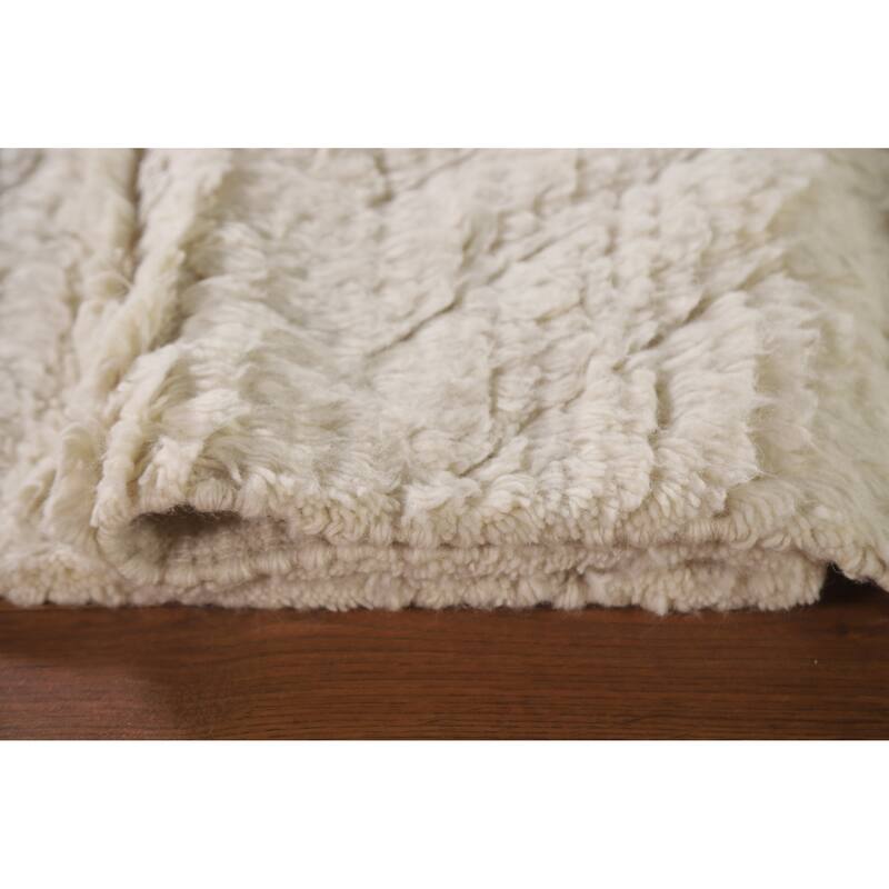 Earth Tone Moroccan Indian Area Rug Hand-Knotted Wool Carpet - 5'2"x 7'7"