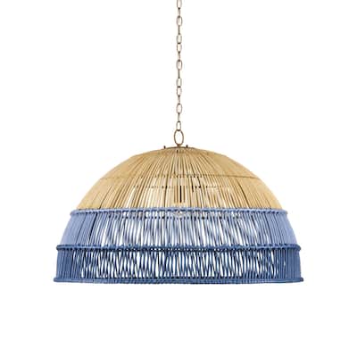 Currey & Company Senjyo Blue Pendant - 23.75"h x 36.25"dia