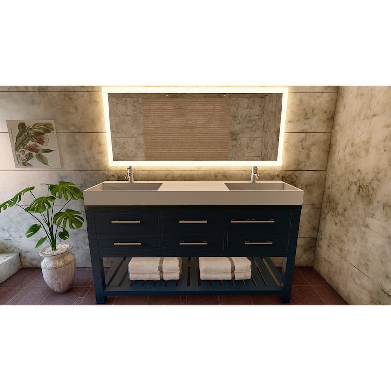 Amelia 36" - 72" Solid Surface Bathroom Vanity Top