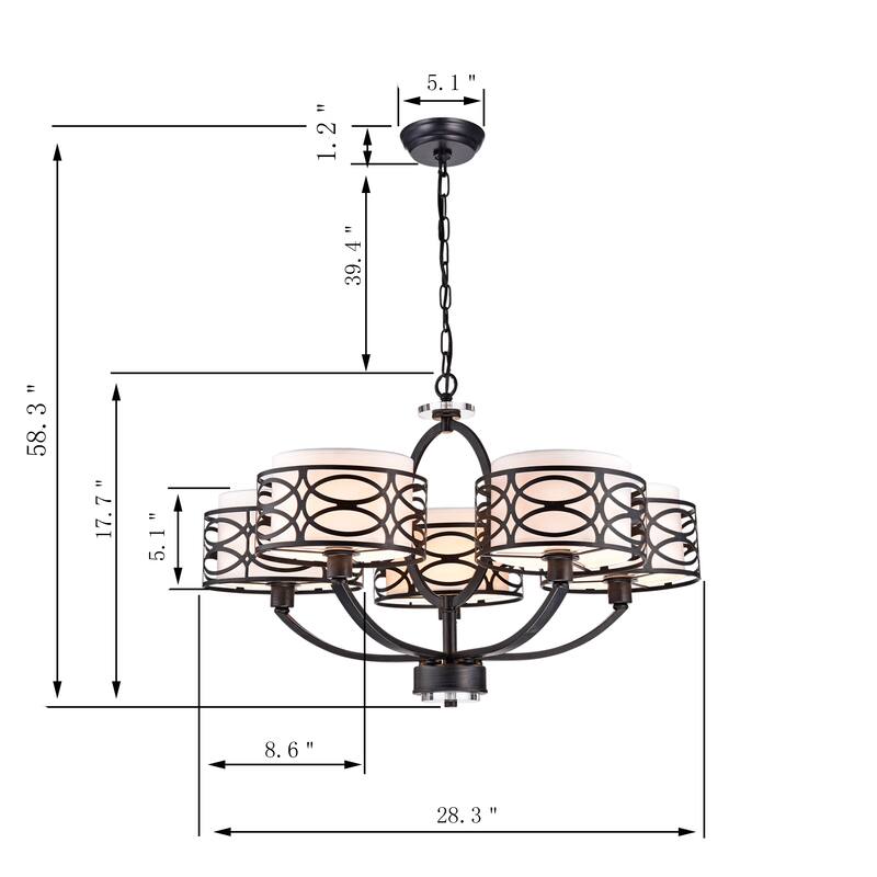 Asios 5-Light Drum Chandelier