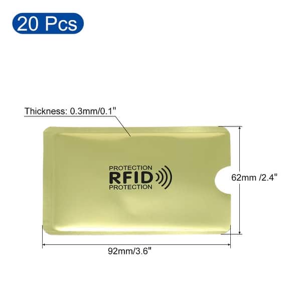 RFID Blocking Credit Card Sleeves, 20 Pcs Contactless Protector Holder -  Bed Bath & Beyond - 36959493