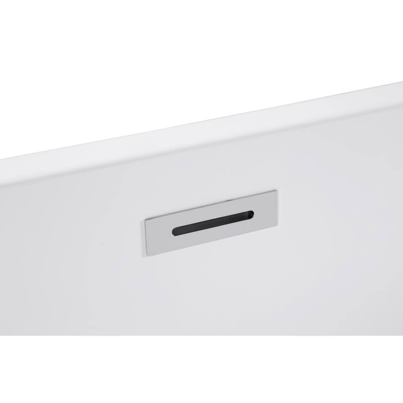 GDFStudio - Lillian Modern Freestanding Acrylic Soaking Bathtub with Ergonomic Comfort Design