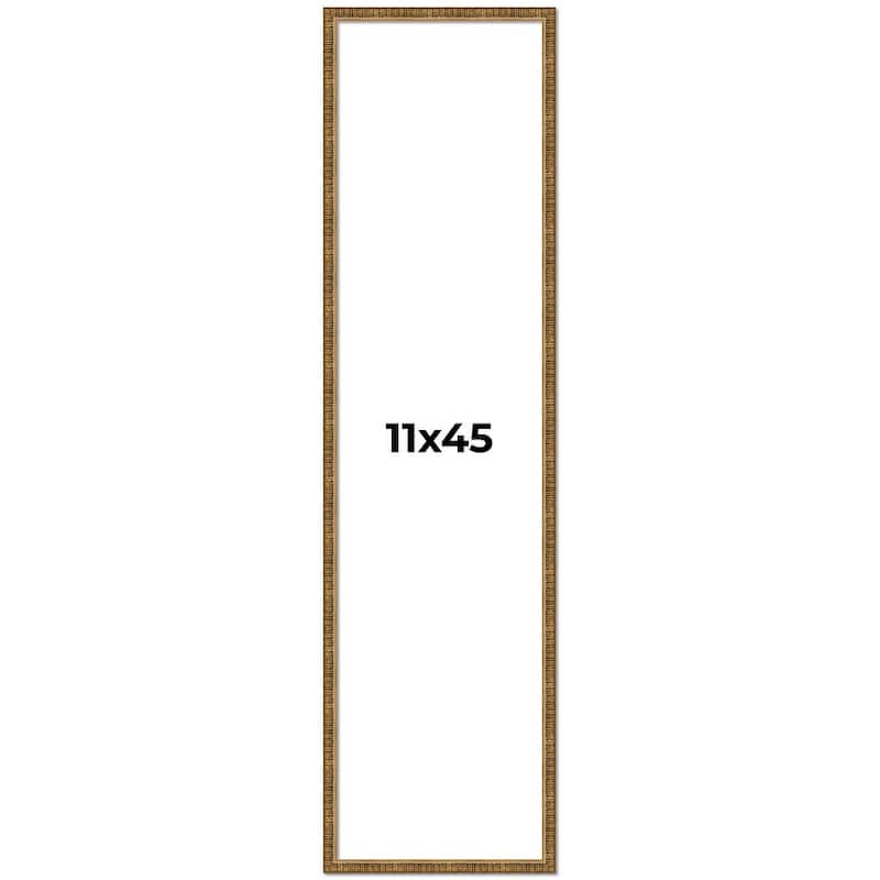 11x45 Frame Gold Solid Wood Picture Frame - Complete Modern Photo