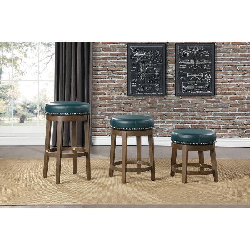 Round Swivel Bar Stool Set Of 2