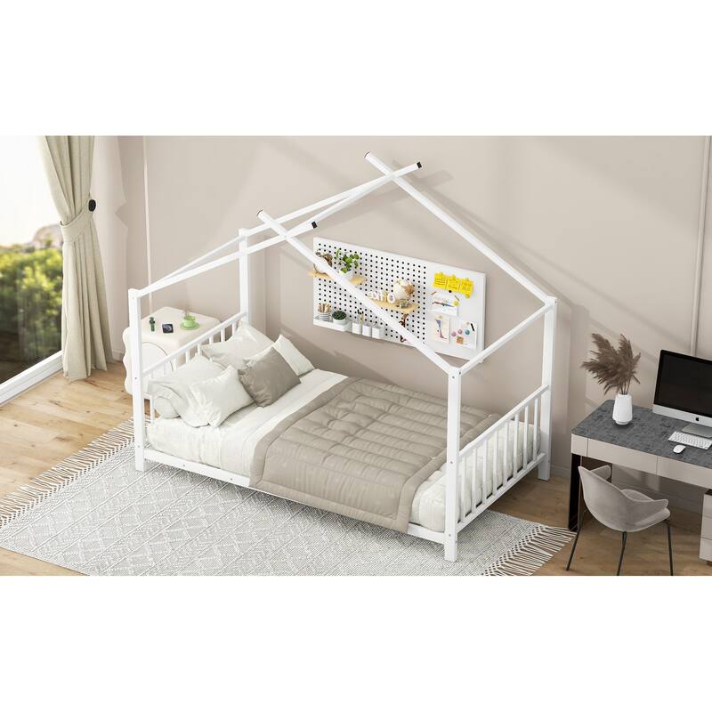 Metal House Platform Bed